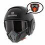 Shark Street Drak helm mat zwart antraciet - Special Edition met gratis extra zwart oranje mondstuk