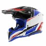 Airoh Helm Aviator 3 AMS&sup2; Push glans wit blauw rood