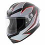 AGV K6 S Flash Motorhelm Mat Zwart Rood Zilver