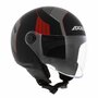 Axxis Square S Convex helm mat zwart rood