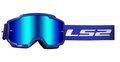 Crossbril LS2 Charger blauw met spiegel lens