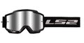 Crossbril LS2 Charger zwart met spiegel lens