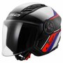 LS2 OF616 Airflow II jethelm Rush glans wit blauw rood