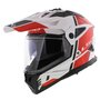 LS2 MX702 Pioneer II helm Hill glans wit rood