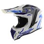 Airoh Aviator Ace 2 crosshelm Ground - glans wit grijs blauw - Maat L