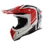 Airoh Aviator Ace 2 crosshelm Engine - glans wit rood zwart