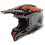 Airoh Helm Aviator 3 AMS&sup2; Saber glans zwart grijs oranje