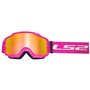 Crossbril LS2 Charger roze met spiegel lens