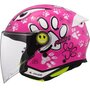 LS2 OF622 Funny II Paws roze kinder jethelm