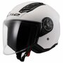 LS2 OF616 Airflow II jethelm glans wit