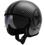 LS2 OF601 Bob II C Star zwart jet motorhelm carbon