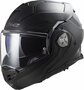 LS2 FF901 Advant X systeemhelm solid mat zwart met 4X bluetooth communicatie systeem ingebouwd