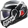 LS2 FF910 Advant II systeemhelm Tape zwart wit