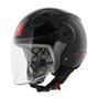 MT kinder jethelm solid glans zwart