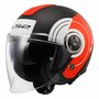 LS2 OF620 Classy jethelm Disko mat zwart rood wit