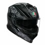 AGV K7 motorhelm Damascus glans zwart zilver