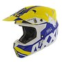 Axxis Wolf crosshelm Jackal mat geel blauw - Maat L