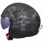 LS2 OF599 Spitfire II helm Willy mat zwart grijs