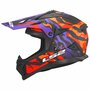LS2 MX708 Fast II crosshelm Grotesk mat paars oranje
