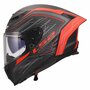 LS2 FF807 Dragon integraalhelm Subic mat rood carbon zwart