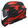 LS2 FF901 Advant X systeemhelm Nova mat zwart rood