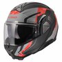 LS2 FF910 Advant II systeemhelm Glide mat zwart grijs rood