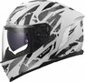 LS2 FF818 Storm III helm Kaos glans wit grijs