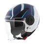 Axxis Metro S jethelm Techno mat blauw wit - Maat M