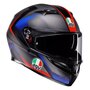 AGV K3 motorhelm Striga mat zwart blauw rood