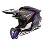 Airoh Twist 3.0 crosshelm Hustle grijs zwart oranje paars