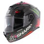 Shark Spartan GT Carbon motorhelm - Redding Replica - glans carbon zwart rood groen - Maat XL