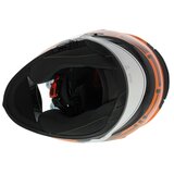 Vemar Motorhelm Zephir Mars glans oranje zwart wit - Maat L_
