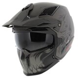 MT Streetfighter SV Darkness helm mat zwart grijs - Maat M_