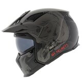 MT Streetfighter SV Darkness helm mat zwart grijs - Maat M_