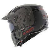 MT Streetfighter SV Darkness helm mat zwart grijs - Maat M_