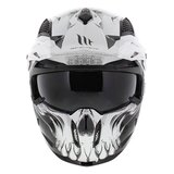 MT Streetfighter SV Darkness helm glans zwart wit_