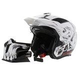MT Streetfighter SV Darkness helm glans zwart wit_