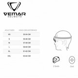 Vemar Motorhelm Zephir Mars glans oranje zwart wit - Maat L_