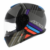 Axxis Gecko SV systeem helm Epic mat zwart blauw paars oranje _