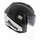 Blauer Real B jet helm mat zwart titanium wit_