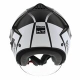 Blauer Real B jet helm mat zwart titanium wit_