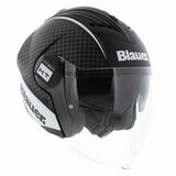 Blauer Real B jet helm mat zwart titanium wit_