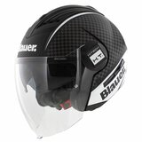Blauer Real B jet helm mat zwart titanium wit_