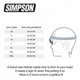 Simpson Darksome Systeemhelm mat zwart_
