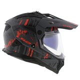 LS2 MX702 Pioneer II helm Crazy mat grijs rood_