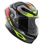 AGV K6 S Erazer Motorhelm zwart rood fluo geel_
