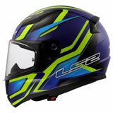 LS2 FF353 Rapid II integraalhelm Flitz fluor geel blauw_