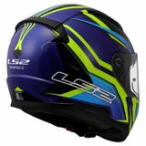 LS2 FF353 Rapid II integraalhelm Flitz fluor geel blauw_