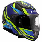 LS2 FF353 Rapid II integraalhelm Flitz fluor geel blauw_
