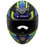 LS2 FF353 Rapid II integraalhelm Flitz fluor geel blauw_